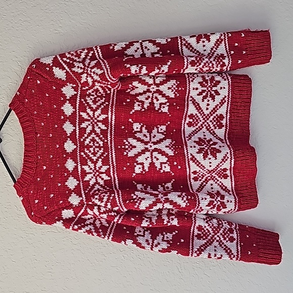 Lands' end snowflake Christmas sweater - Picture 2 of 4